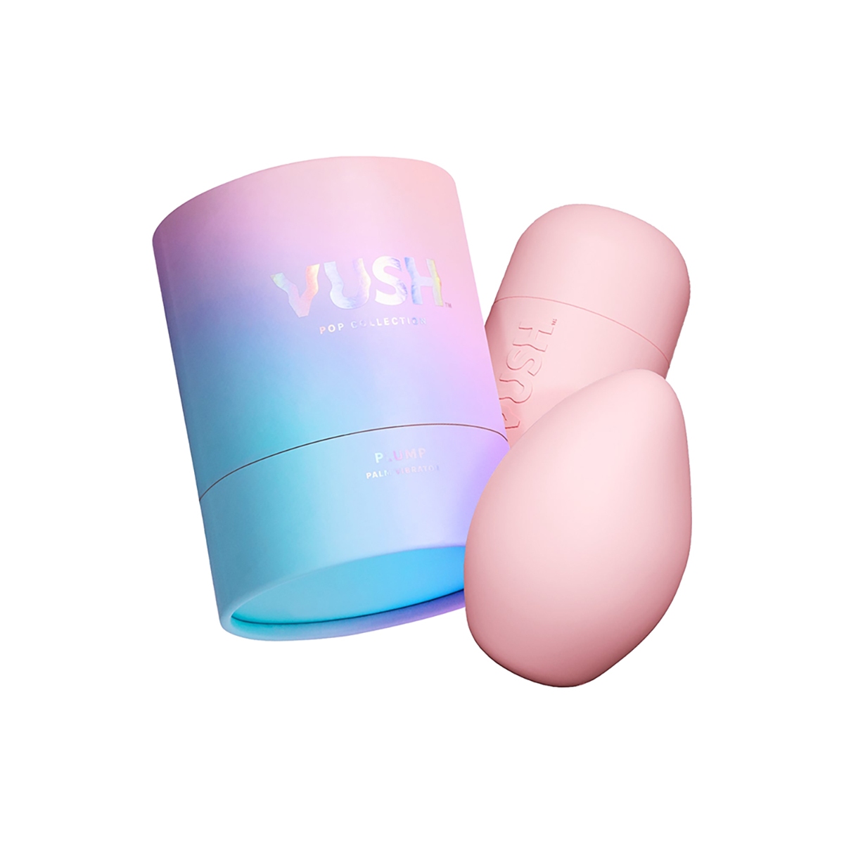 VUSH vibrator Plump Palm shown in hand for scale