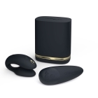 Black We-Vibe vibrator Golden Moments 2 shown in hand for scale