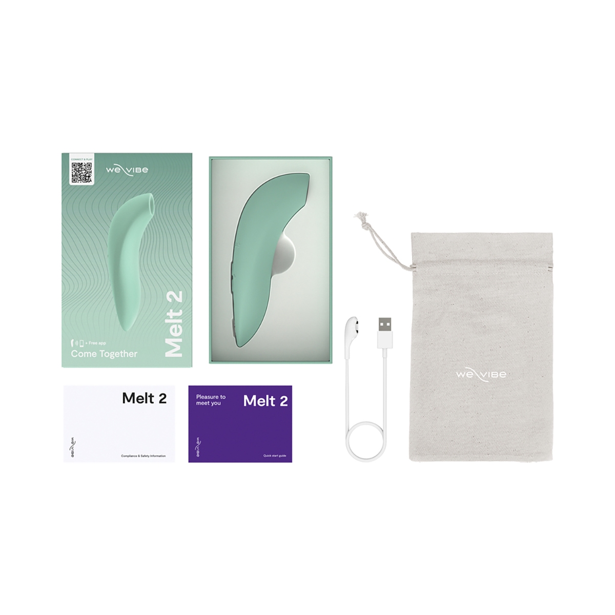 Angled view of the  We-Vibe vibrator designed for intimate use