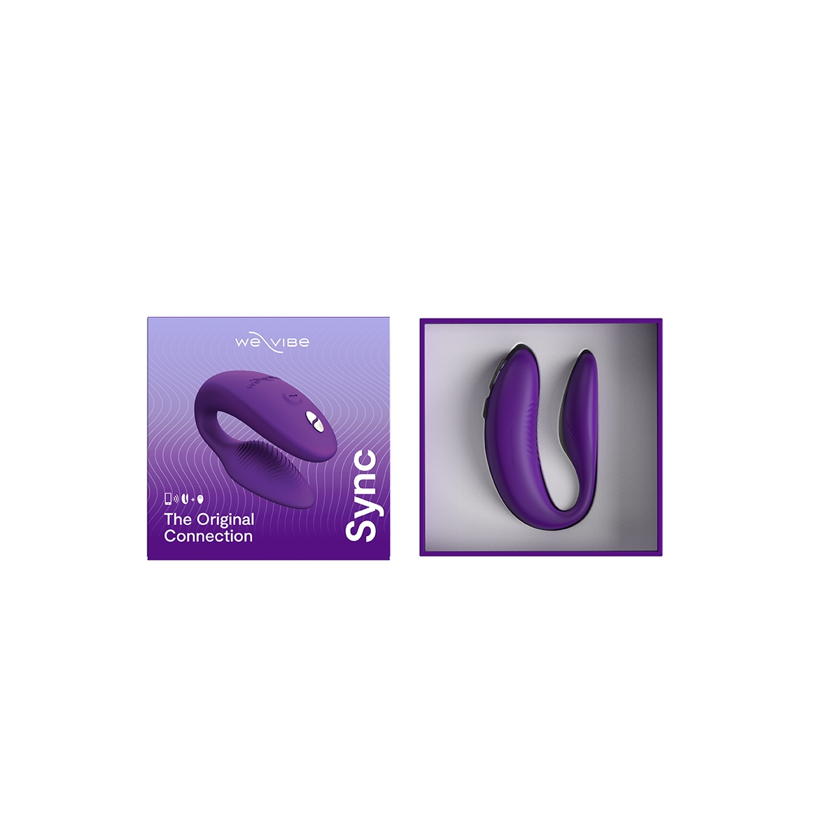 Close-up of the Purple We-Vibe vibrator for texture detail