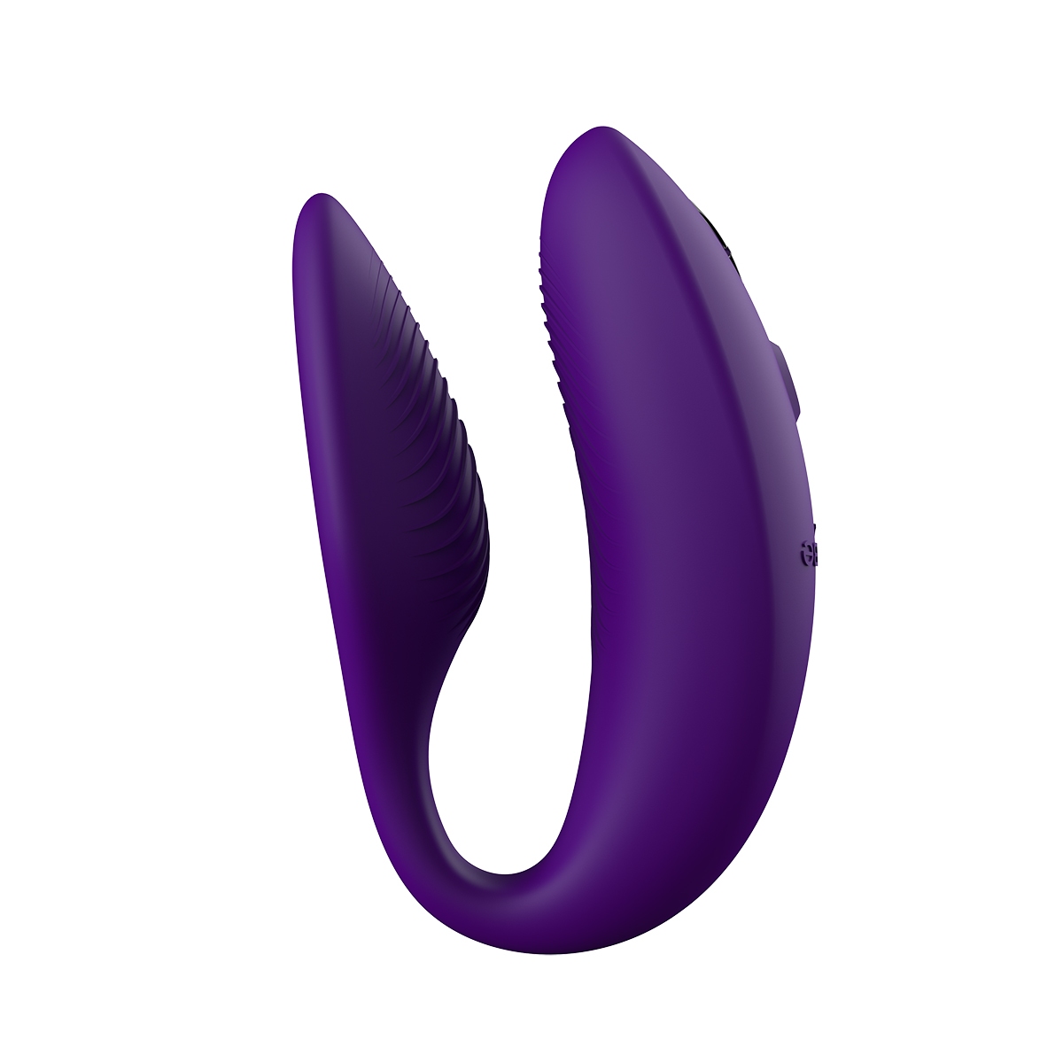 Angled view of the Purple We-Vibe vibrator designed for intimate use