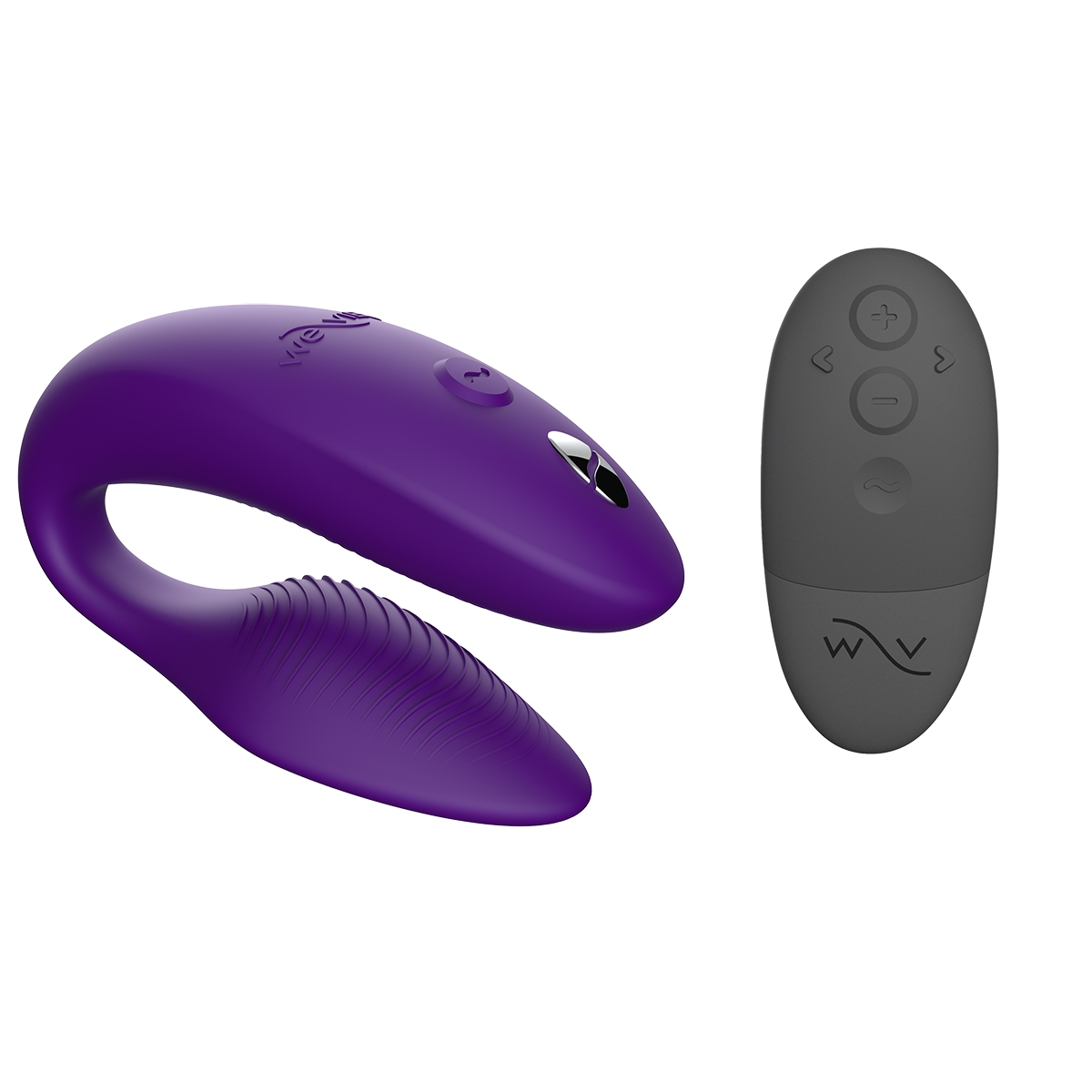 Fully assembled Purple We-Vibe vibrator with smooth exterior