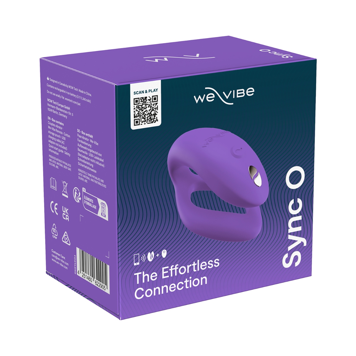 Close-up of the Purple We-Vibe vibrator for texture detail