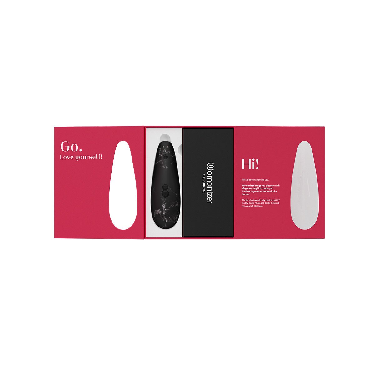 Close-up of the Black Womanizer vibrator for texture detail