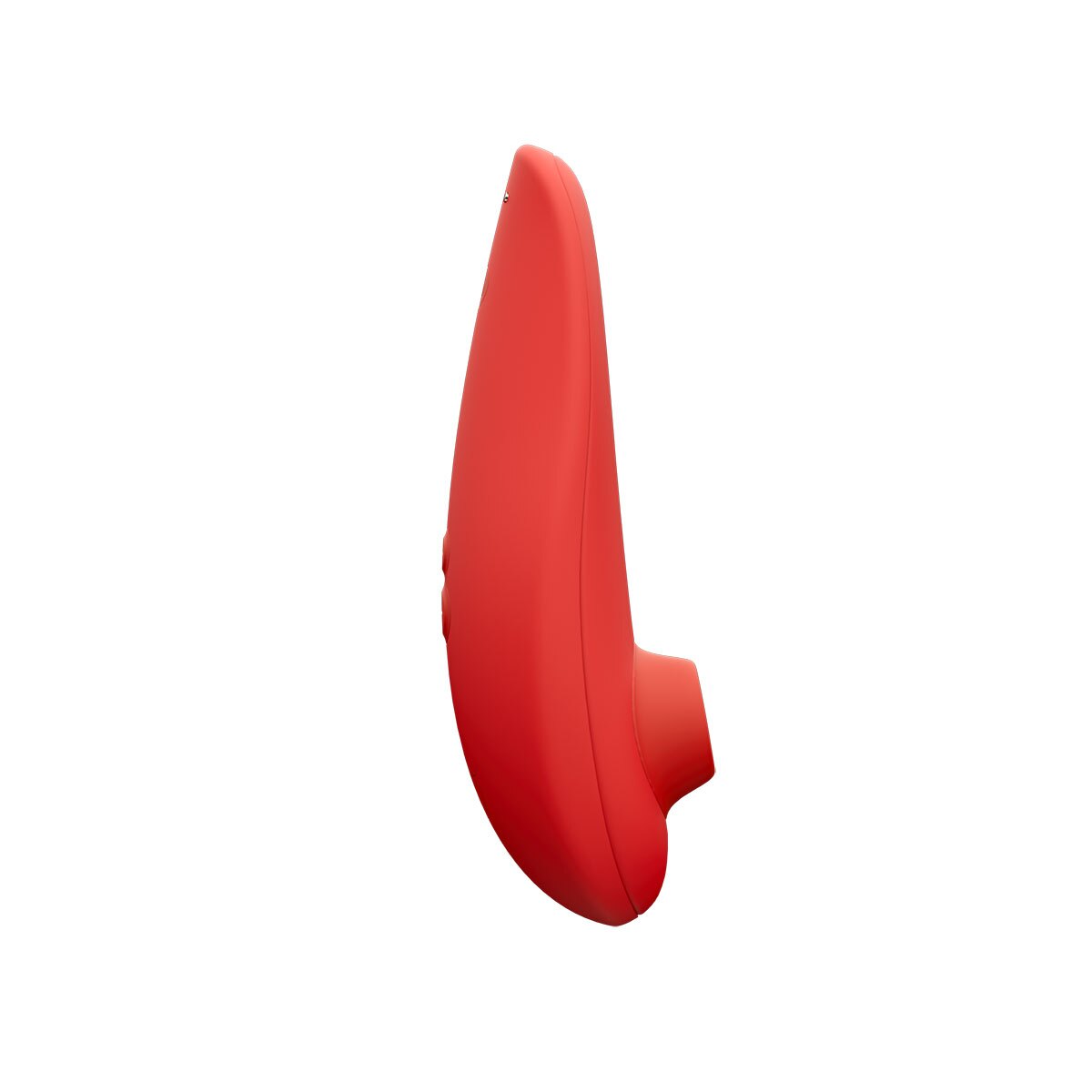 Red Womanizer vibrator Classic 2 Marilyn Monroe Special Edition Vivid shown in hand for scale