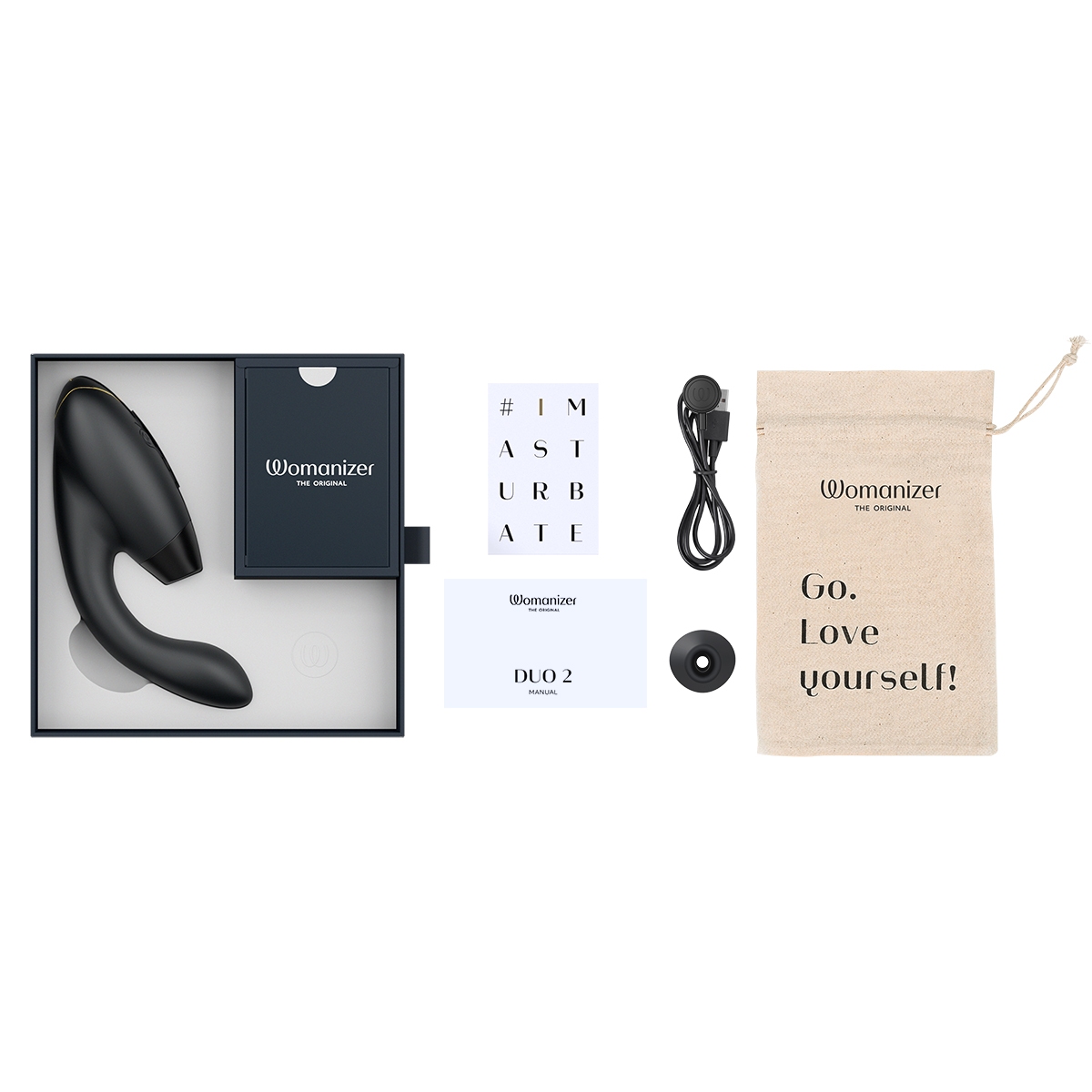 Close-up of the Black Womanizer vibrator for texture detail
