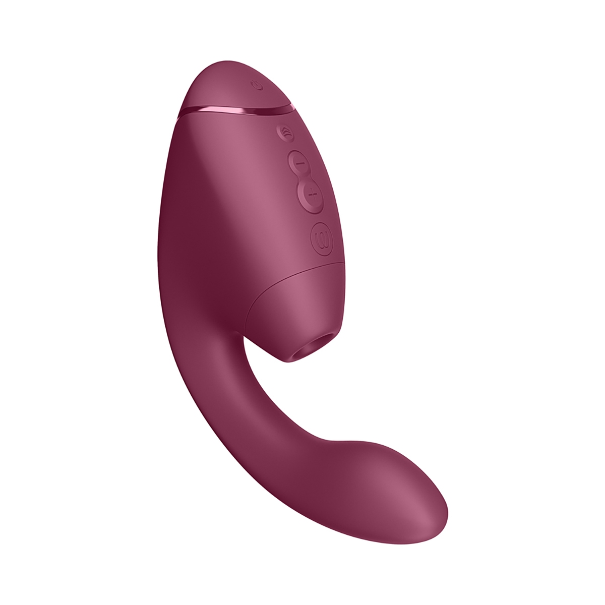 Lifestyle shot featuring the Pink Womanizer vibrator beside the bed