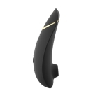 Black Womanizer vibrator Premium 2 shown in hand for scale