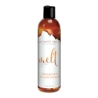 Bottle of 2 oz Plant Based Lube Intimate Earth showing botanical formula