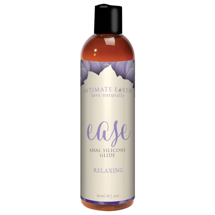 2 oz Silicone Lube Intimate Earth bottle showing smooth, long-lasting formula