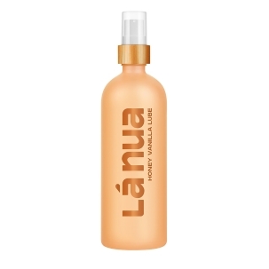 Bottle of 200 ml Water Based Lube La Nua showing clean, lightweight formula