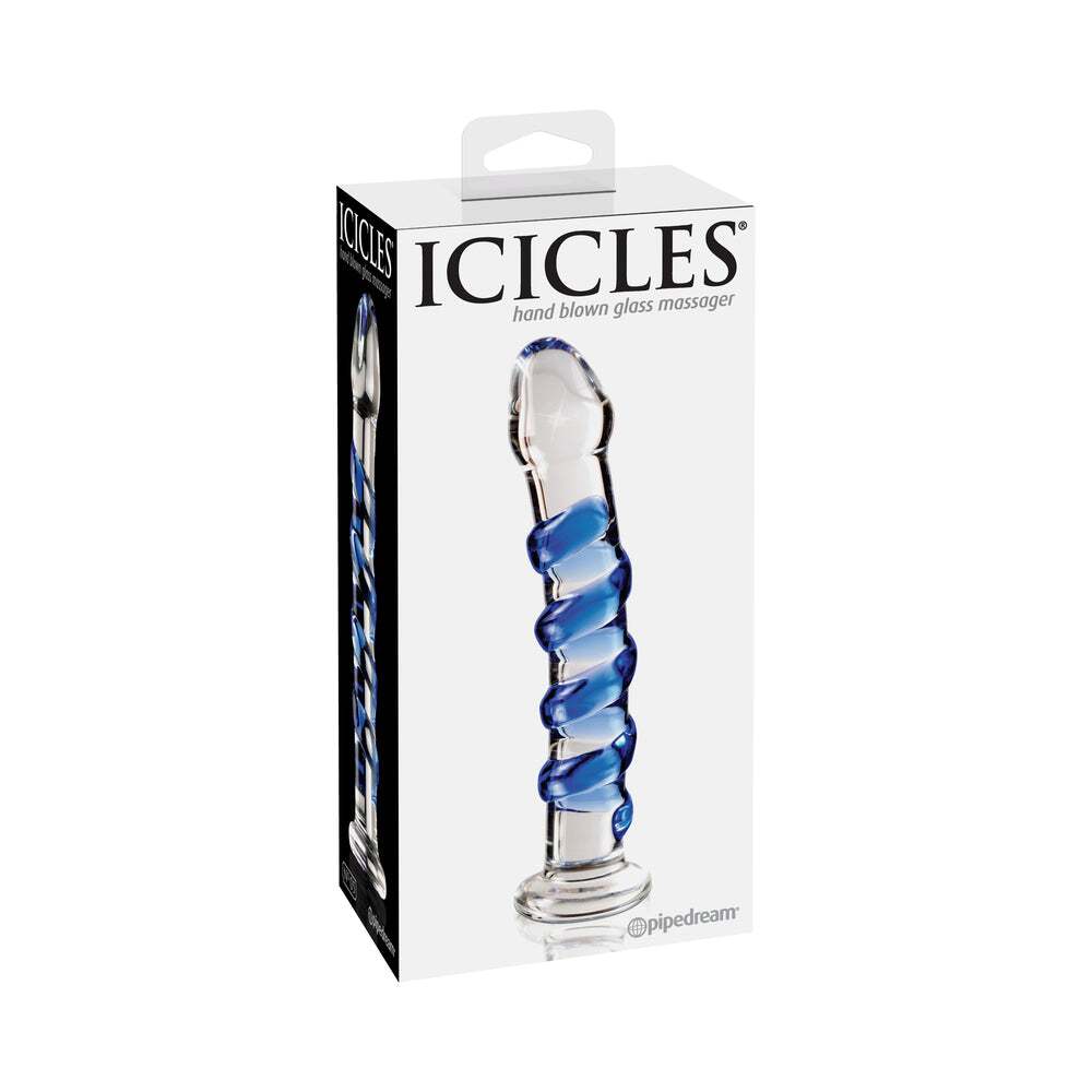7 inch Dildo by Pipedream in Blue shown for use by Her or Him