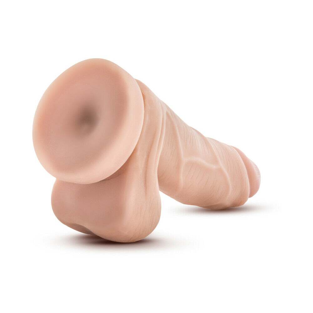 5 inch Dildo by Blush in Vanilla Ivory Beige shown for pegging Her or Him