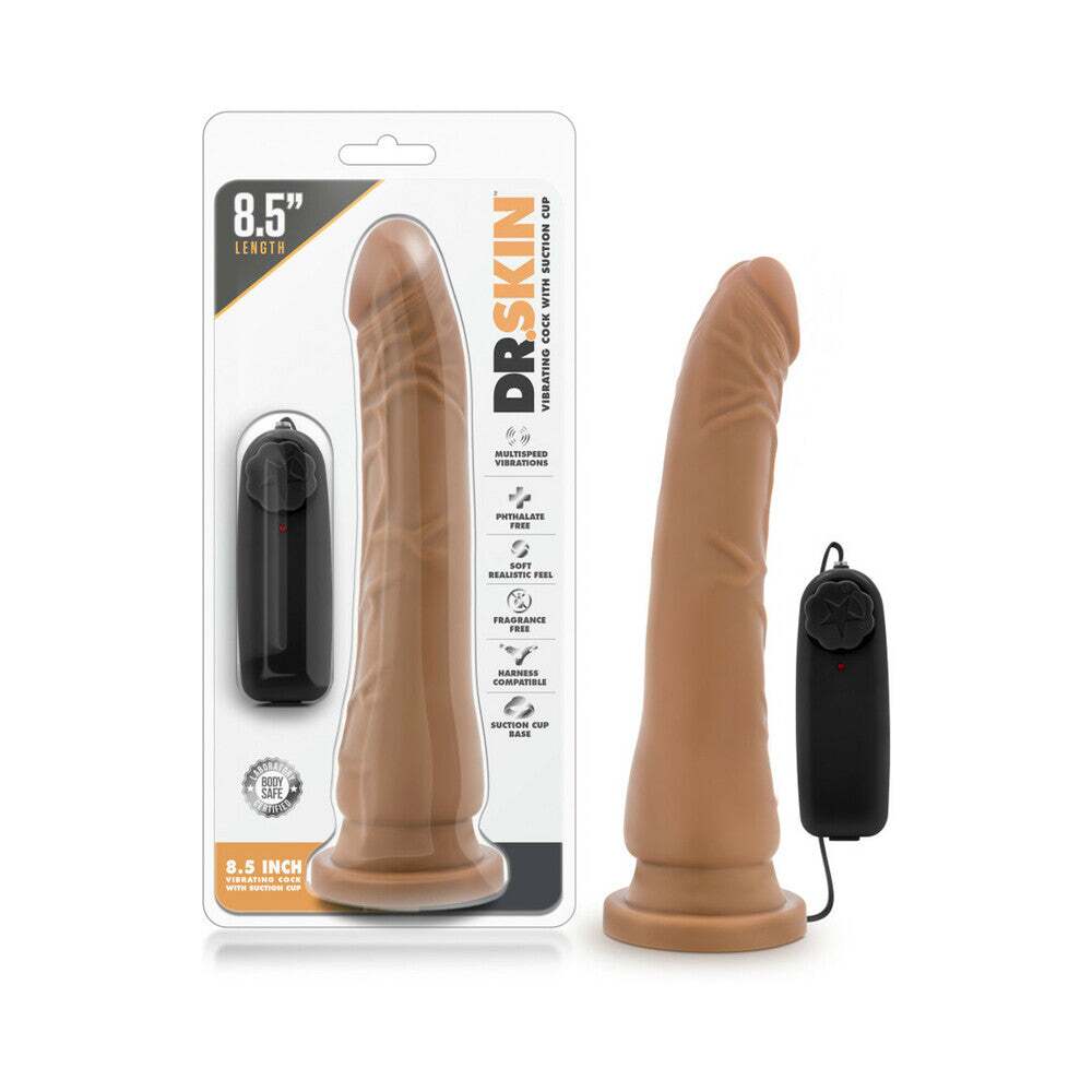 8.5 inch Dildo by Blush in Tan Light Brown Mocha shown for use by Her or Him