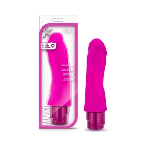 7.75 inch Dildo by Blush in Hot Pink Magenta Fuchsia shown for use by Her or Him