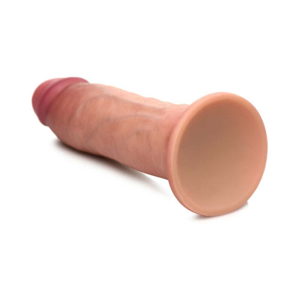 7 inch Dildo by Curve Novelties in Vanilla Ivory Beige displayed for pegging Him or Her