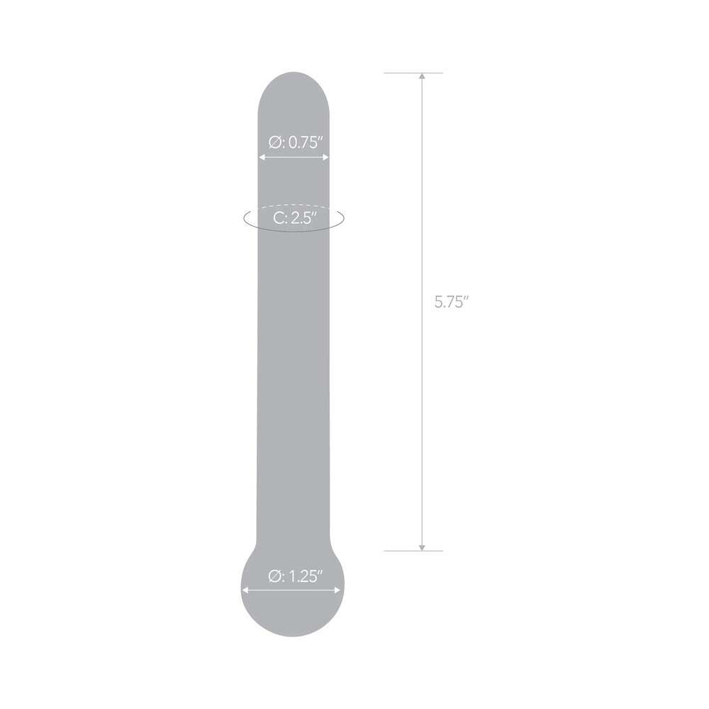 7 inch Dildo by Electric Eel in Clear displayed for pegging Him or Her