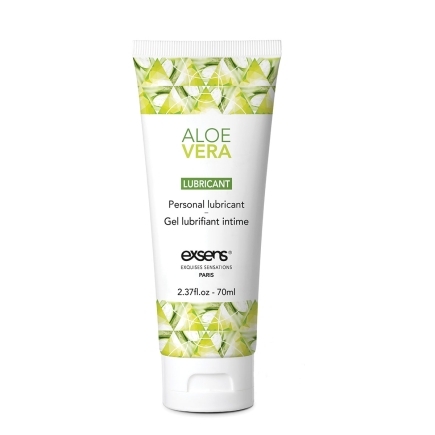 Bottle of 70 ml Water Based Lube Exsens showing clean, lightweight formula
