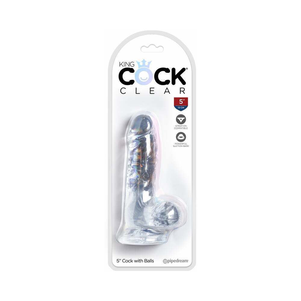 5 inch Dildo by Pipedream in Clear shown for use by Her or Him