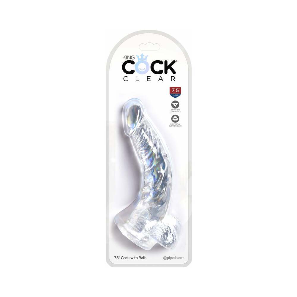 7.5 inch Dildo by Pipedream in Clear shown for use by Her or Him