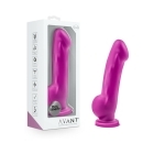 7.5 inch Dildo by Blush in Hot Pink Magenta Fuchsia shown for use by Her or Him