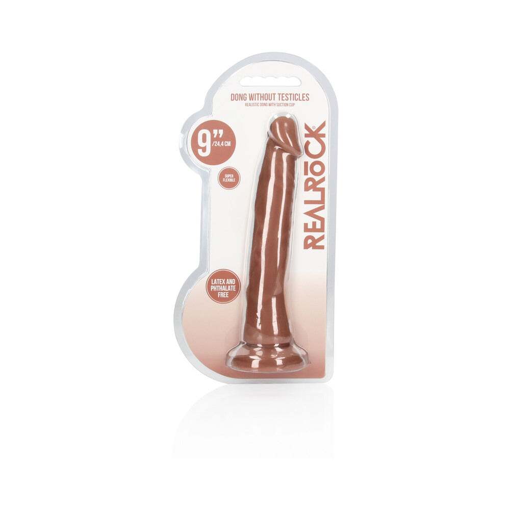 9 inch Dildo by Shots in Tan Light Brown Mocha shown for use by Her or Him