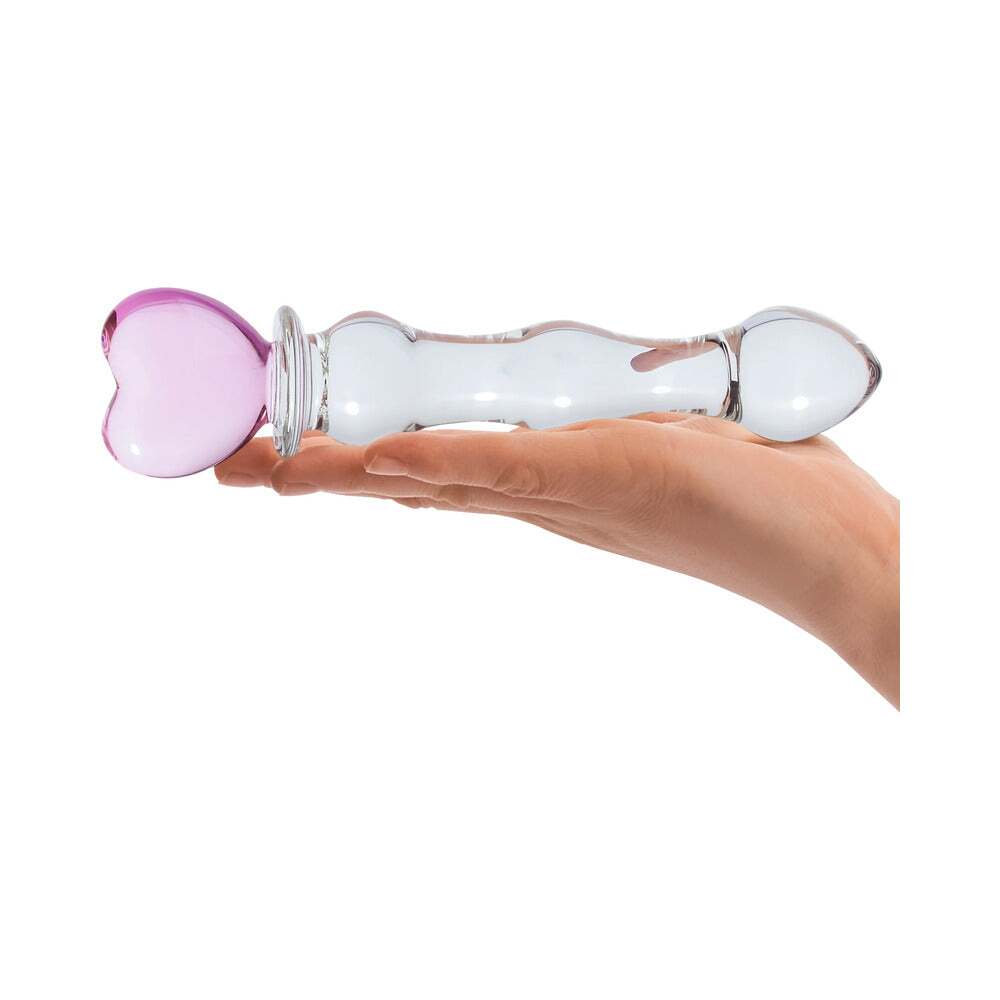 8 inch Dildo by Electric Eel in Clear shown for pegging Her or Him