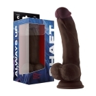 8.5 inch Dildo by Shaft in Dark Brown shown for use by Her or Him