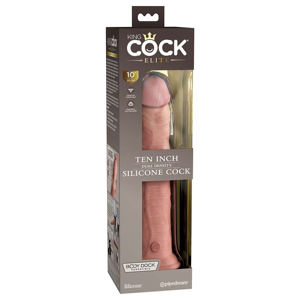 10 inch Dildo by Pipedream in Vanilla Ivory Beige shown for use by Her or Him