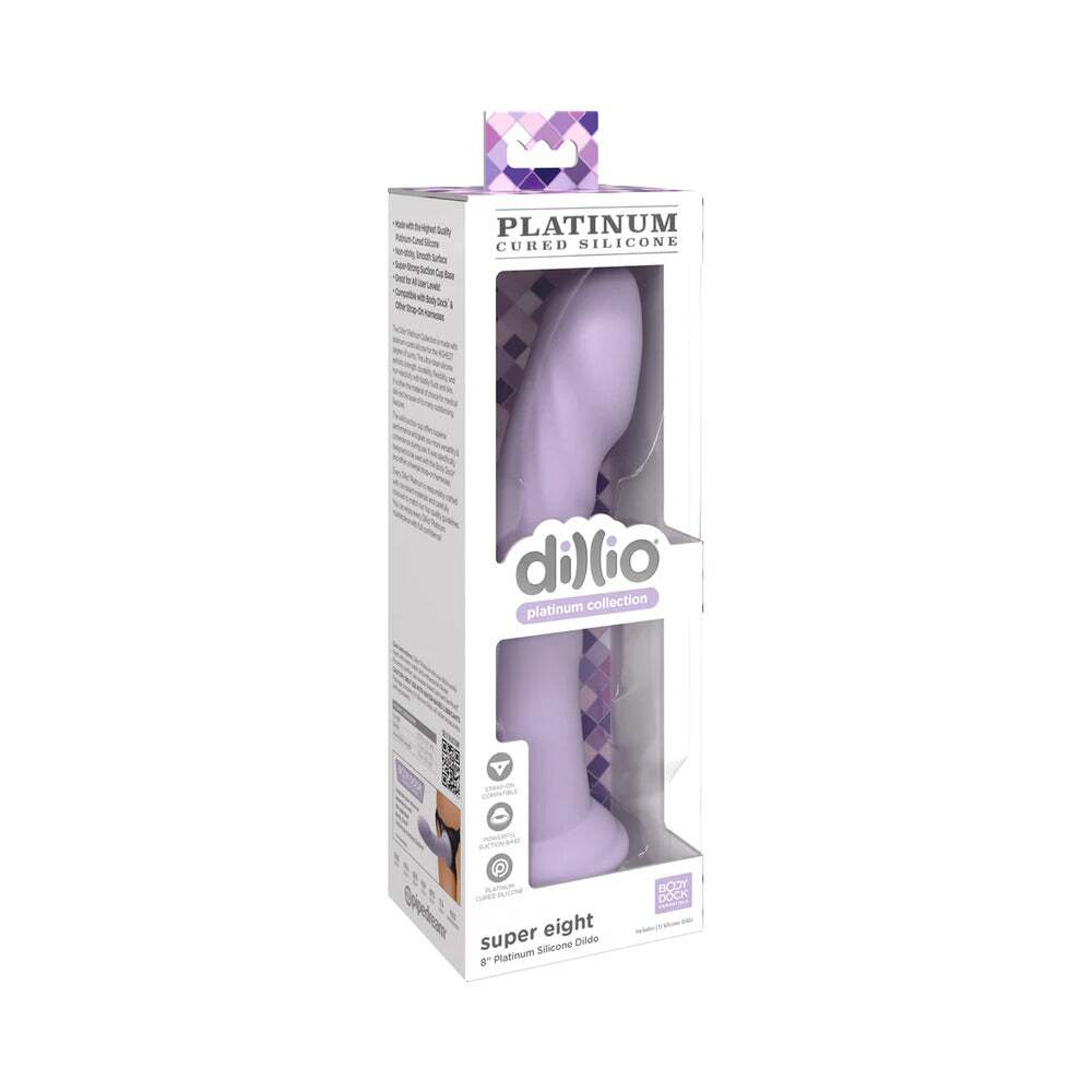 8 inch Dildo by Pipedream in Light Purple shown for use by Her or Him