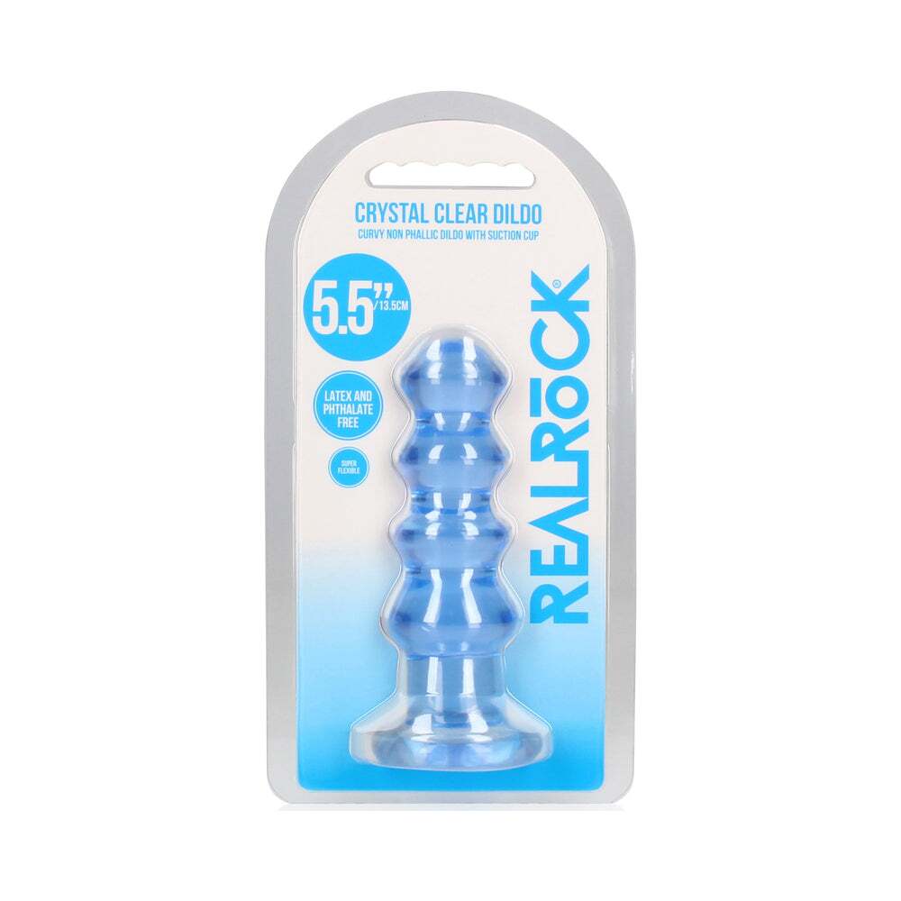 5.5 inch Dildo by Shots in Blue shown for use by Her or Him