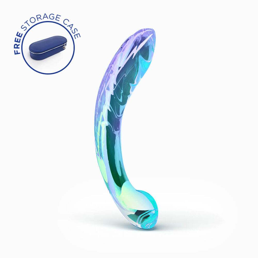 Dildo by Biird in Teal Turquoise Aqua shown for use by Her or Him