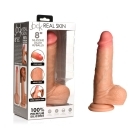 8 inch Dildo by Curve Novelties in Vanilla Ivory Beige shown for use by Her or Him
