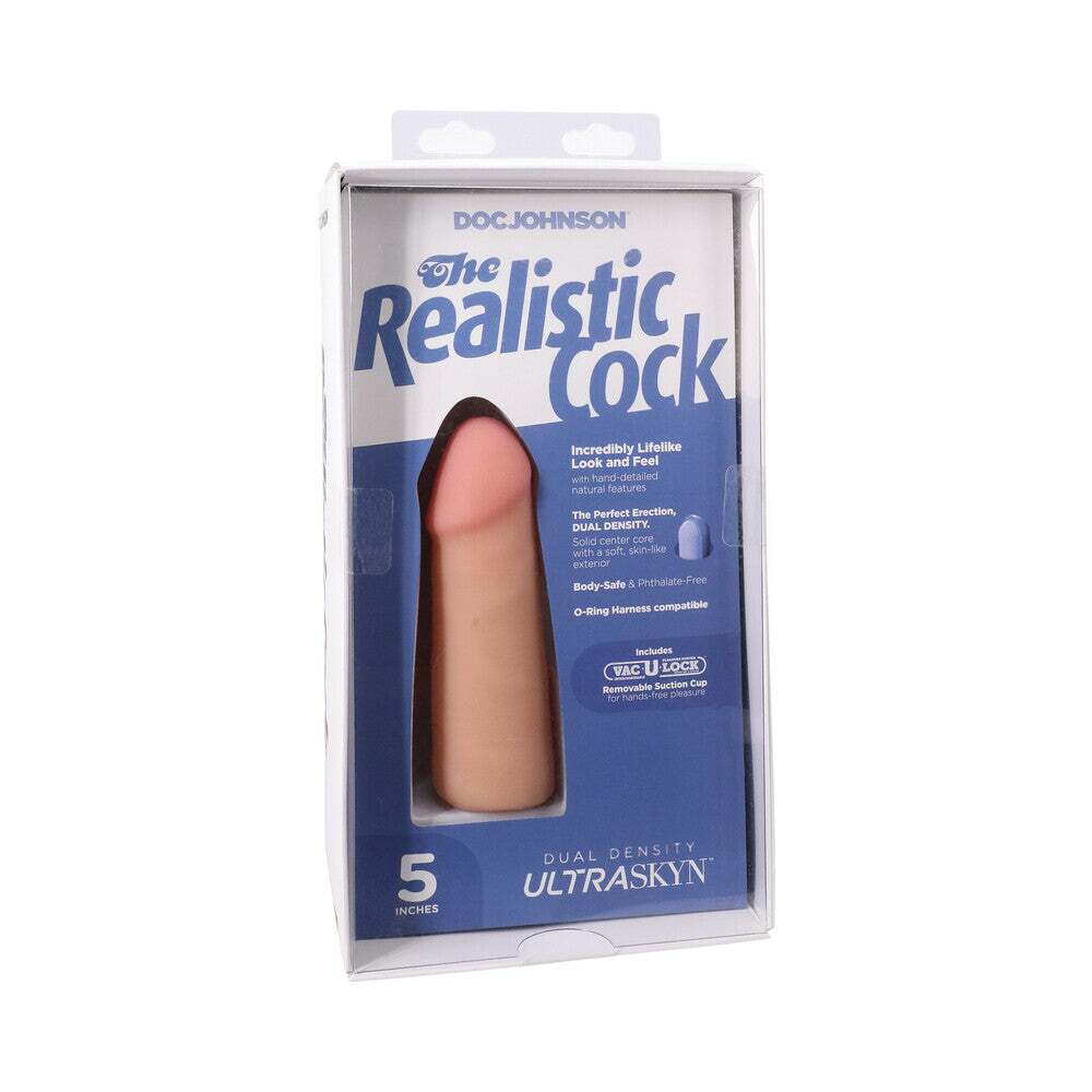5 inch Dildo by Doc Johnson in Vanilla Ivory Beige shown for use by Her or Him