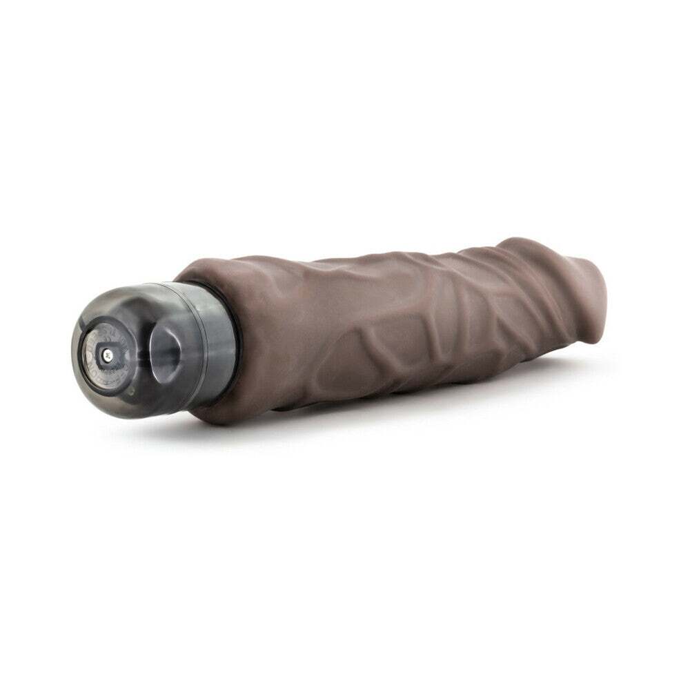 9 inch Dildo by Blush in Dark Brown shown for pegging Her or Him