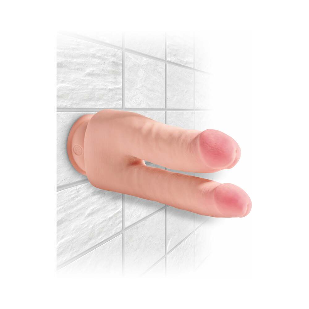 9.5 inch Dildo by Pipedream in Vanilla Ivory Beige displayed for pegging Him or Her