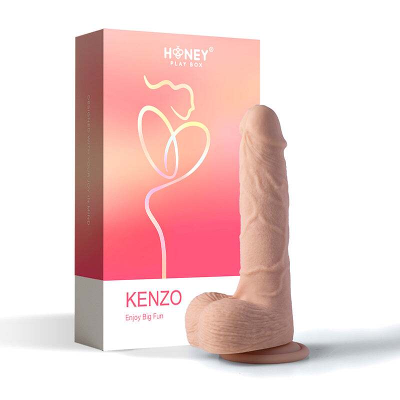 9.5 inch Dildo by Honey Play Box in Vanilla Ivory Beige shown for use by Her or Him