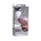 7 inch Dildo by XR Brands in Dark Brown shown for use by Her or Him