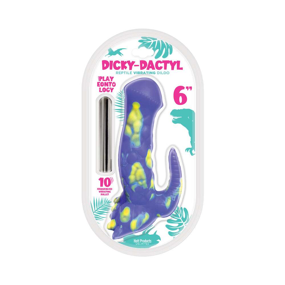 6 inch Dildo by Hott Products in Purple shown for use by Her or Him