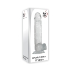 8 inch Dildo by Adam & Eve in Clear shown for use by Her or Him