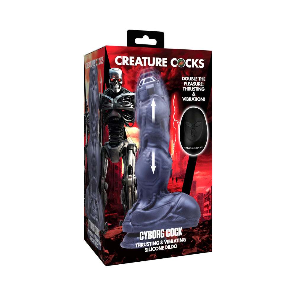 Dildo by XR Brands in Gray shown for use by Her or Him