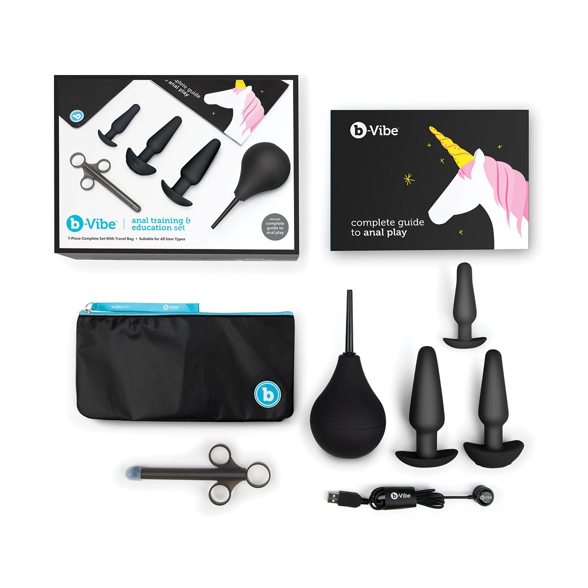 Close-up of the Black B-Vibe vibrator for texture detail