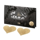 Feel sexy wearing sexy nipple covers Glittery Metallic Flash Gold Hearts! Wearing Flash Gold Hearts nipples covers by Bijoux Indiscrets can be fun and sexy!