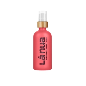 Bottle of  Water Based Lube La Nua showing clean, lightweight formula