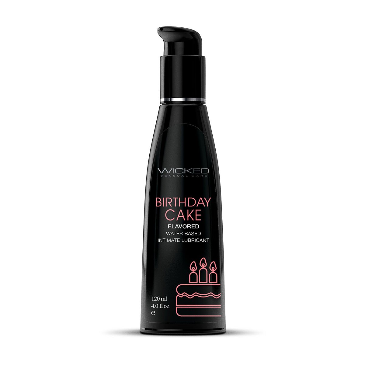 Bottle of  Water Based Lube Wicked Sensual Care showing clean, lightweight formula