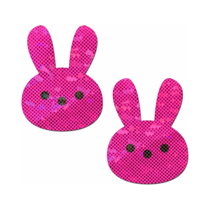 Feel sexy wearing sexy nipple covers  Glitter Marshmallow Easter Bunny! Wearing Glitter Marshmallow Easter Bunny nipples covers by Pastease can be fun and sexy!