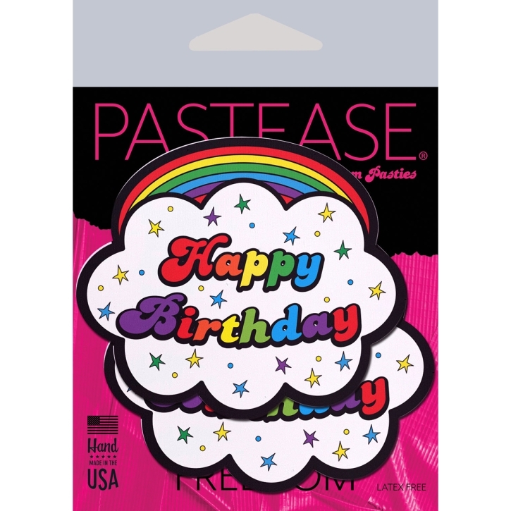 Wearing Happy Birthday Clouds nipples covers by Pastease can be fun and sexy!
