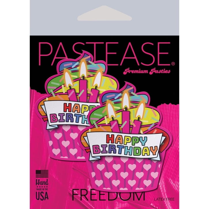 Wearing Happy Birthday Cupcakes nipples covers by Pastease can be fun and sexy!