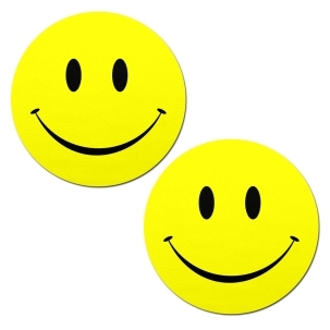 Feel sexy wearing sexy nipple covers  Happy Smiley Faces! Wearing Happy Smiley Faces nipples covers by Pastease can be fun and sexy!