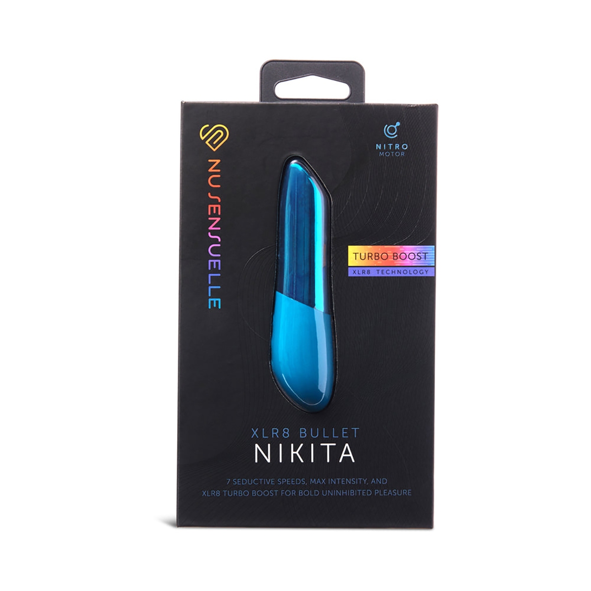 Angled view of the  Nu Sensuelle vibrator designed for intimate use